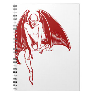 Devil Evil Demon Monster Wings Gothic Notizblock