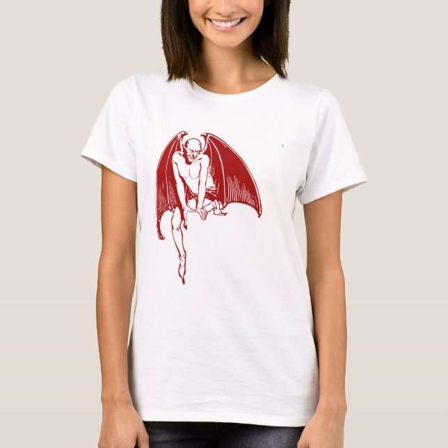 Devil Evil Demon Monster Wings Gothic T-Shirt (Vorderseite)