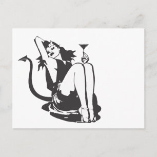 Devil Girl Postcard Postkarte