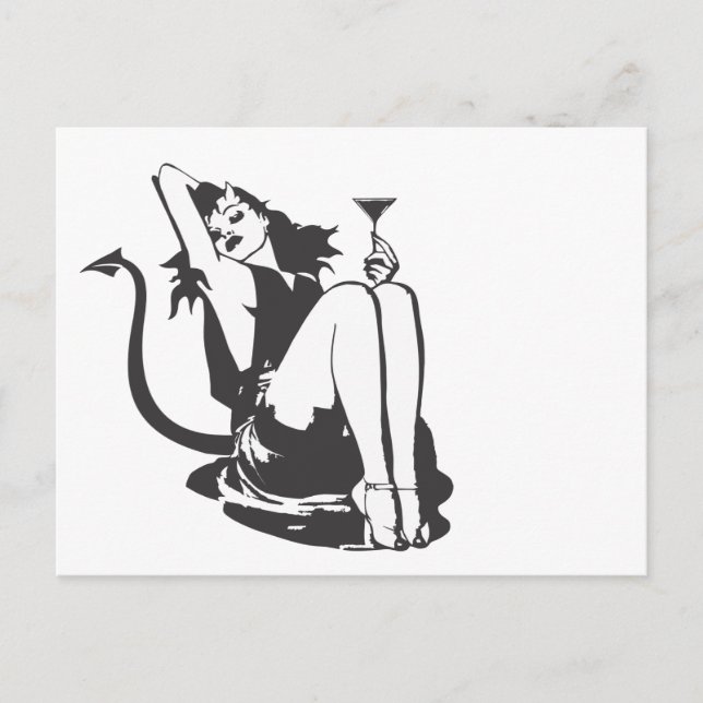 Devil Girl Postcard Postkarte (Vorderseite)