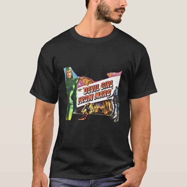 Devil Girl von Mars Retro Sci Fi T-Shirt (Vorderseite)