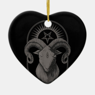 Devil Goat Pentagram Baphomet Satan Occult Satan Keramik Ornament