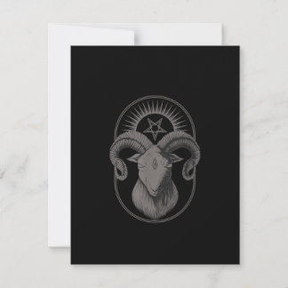 Devil Goat Pentagram Baphomet Satan Occult Satanic Einladung