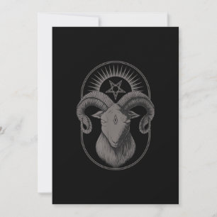 Devil Goat Pentagram Baphomet Satan Occult Satanic Feiertagskarte