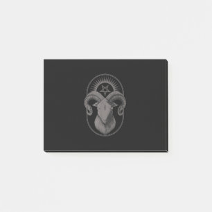 Devil Goat Pentagram Baphomet Satan Occult Satanic Post-it Klebezettel