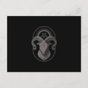 Devil Goat Pentagram Baphomet Satan Occult Satanic Postkarte