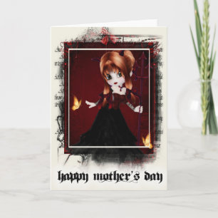 Devil Goth Girl d3 Happy Mother Day Card Karte