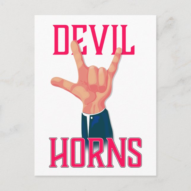 Devil Horns Postkarte (Vorderseite)