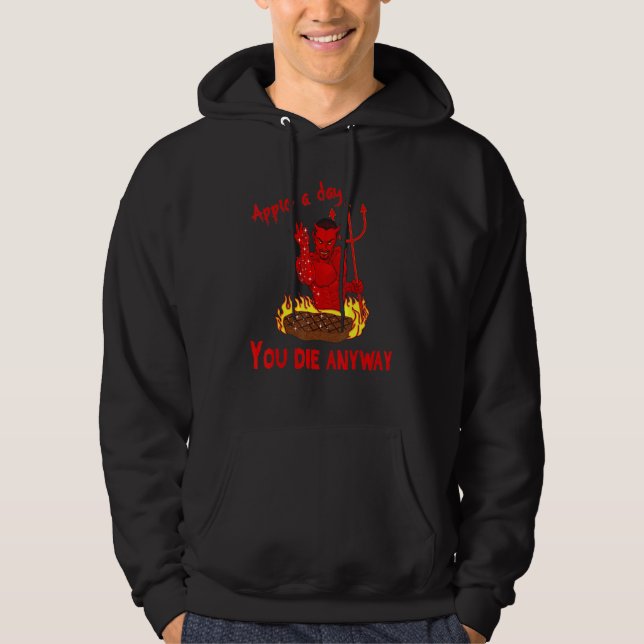 Devil Horror Halloween Motif Hoodie (Vorderseite)