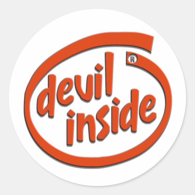 DEVIL INSIDE RUNDER AUFKLEBER (Vorderseite)