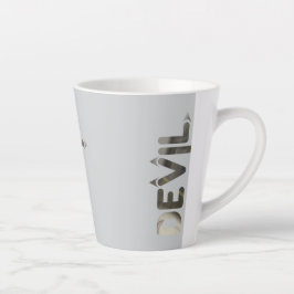 DEVIL Latte Tasse Abstrakte Innendekoration Schwar