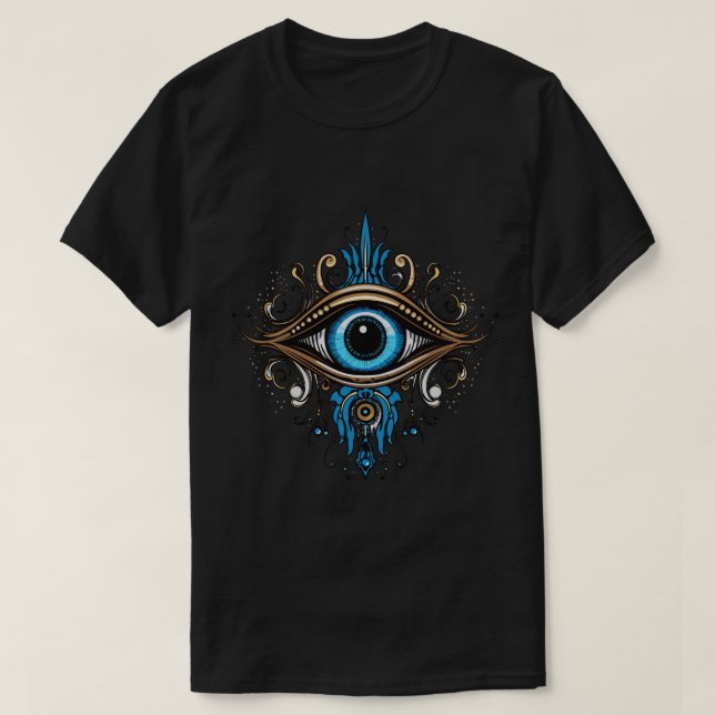 Devil Lila Eye (Gold Edition) T-Shirt (Design vorne)