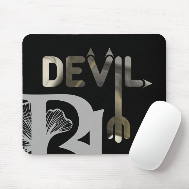 DEVIL Mousepad Trend Abstrakt Art Schwarz-weiß (Mit Mouse)