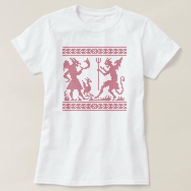 Devil Pattern T-Shirt (Design vorne)