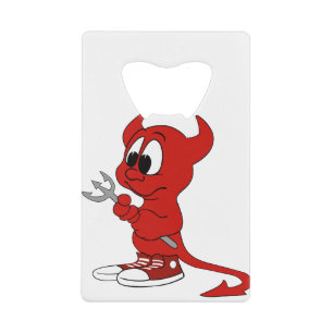 Devil Red Demon Cartoon Satan Evil Hell Heat Geldbeutel Flaschenöffner