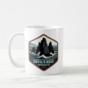 Devil’s Reef Innsmouth Küste Vintage Reiseabzeiche Kaffeetasse