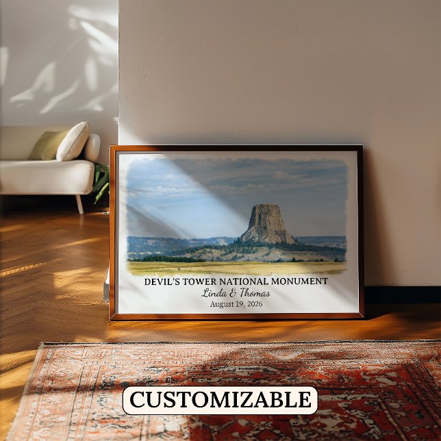 Devil’s Tower National Monument Wyoming, Aquarell Poster (Von Creator hochgeladen)