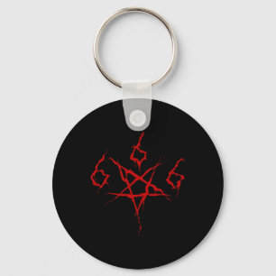 Devil Satan Satanic 666 Pentagram Occult Horror Ha Schlüsselanhänger