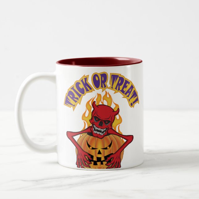 Devil Skull Zweifarbige Tasse (Links)