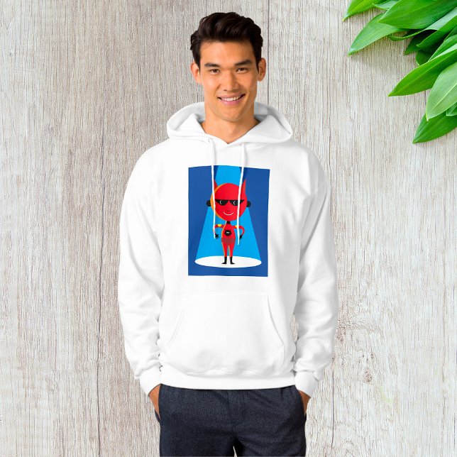 Devil Superhero Character Bold Red and Blue Hoodie (Von Creator hochgeladen)