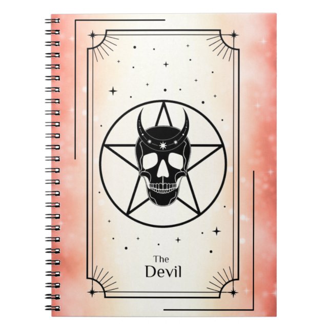 Devil Tarot Card Notebook Notizblock (Vorderseite)