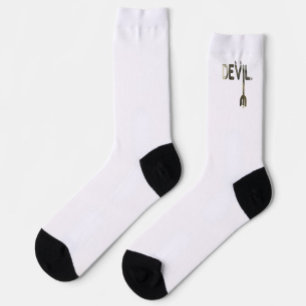 DEVIL Unisex Socken Trend Abstract Schwarz Weiß