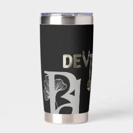 DEVIL Water Flasche Trend Abstrakt Schwarz-weiß Go