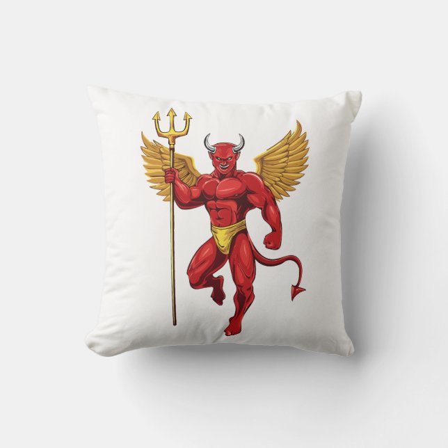 Devil with trident kissen (Vorderseite)