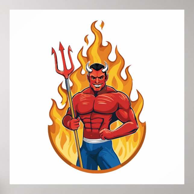 Devil with trident poster (Vorne)
