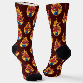 Devil with trident socken