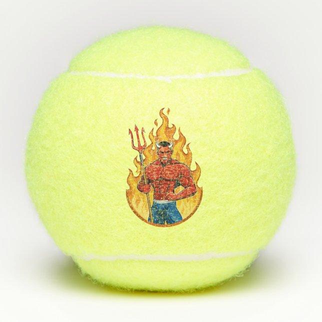 Devil with trident tennisbälle (Vorderseite)