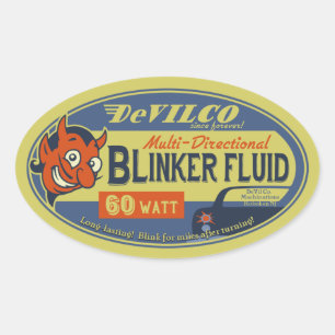 DeVilCo Blinker Fluid Ovaler Aufkleber