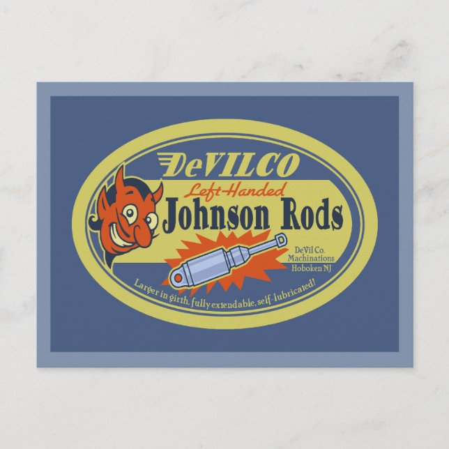 DeVILCO Linkshänder-Johnsons Postkarte (Vorderseite)