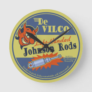 DeVILCO linkshändiges Johnsons Runde Wanduhr