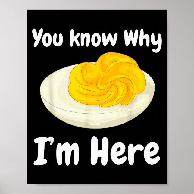 Deviled Eggs You Know Why I’m Here Thanksgiving Fo Poster (Vorne)