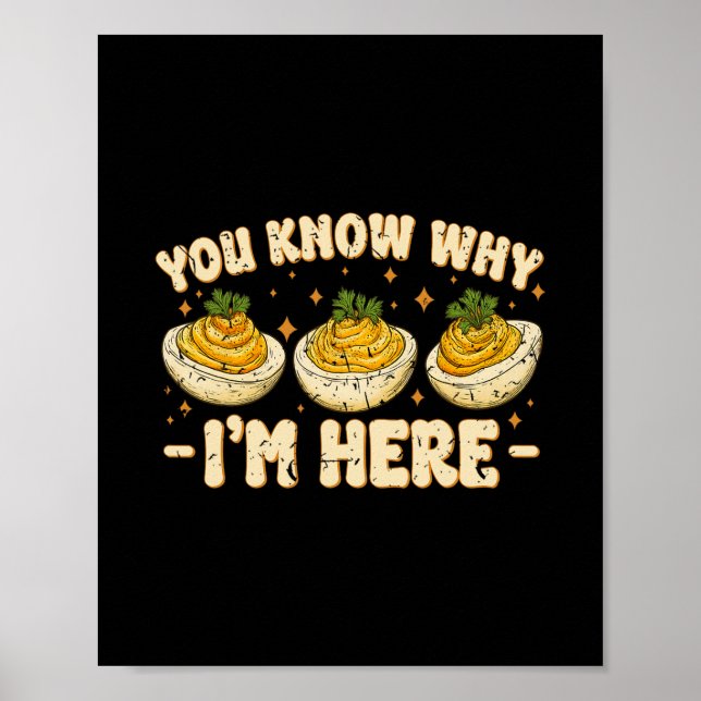 Deviled Eggs You Know Why Im Here Thanksgiving Wom Poster (Vorne)