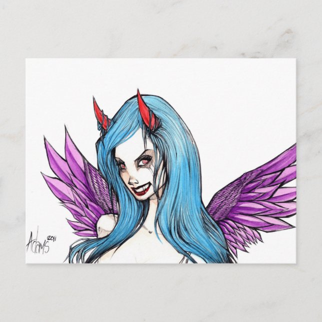 Devilian Look Postkarte (Vorderseite)