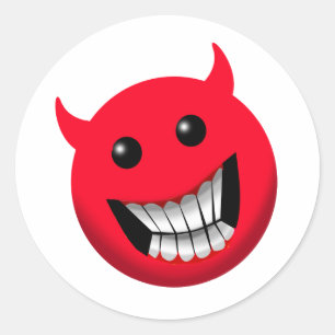 Devilish Smile Runder Aufkleber