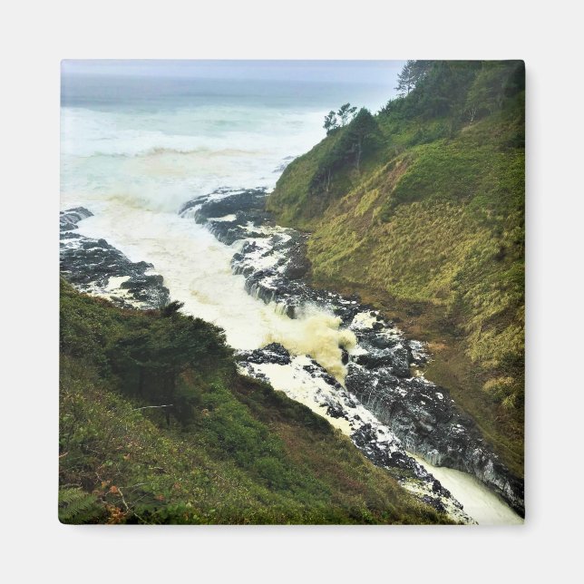 Devil's Churn, Cape Perpetua, Oregon Coast Magnet (Vorne)