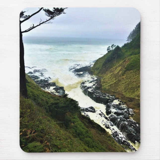 Devil's Churn, Cape Perpetua, Oregon Coast Mousepad (Vorne)