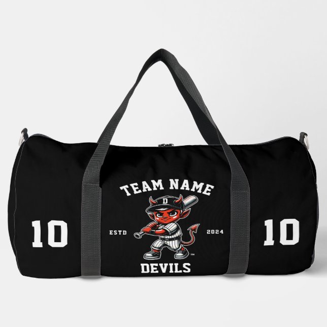 Devils "Customizable" Baseball Duffle Bag (Vorderseite)