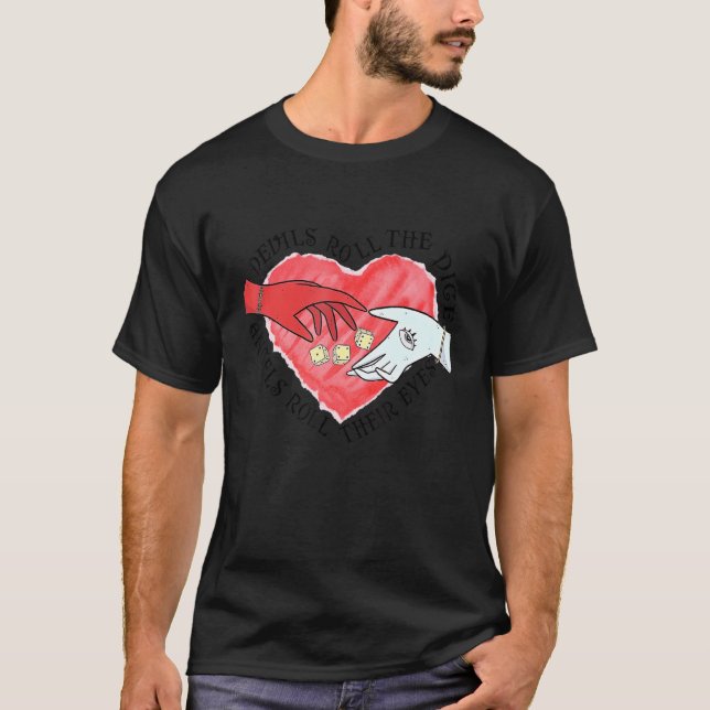 Devils Dice Angels Eyes, Valentine's Day Costume T-Shirt (Vorderseite)