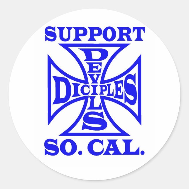 Devils Diciples MC - Support-Sticker Runder Aufkleber (Vorderseite)