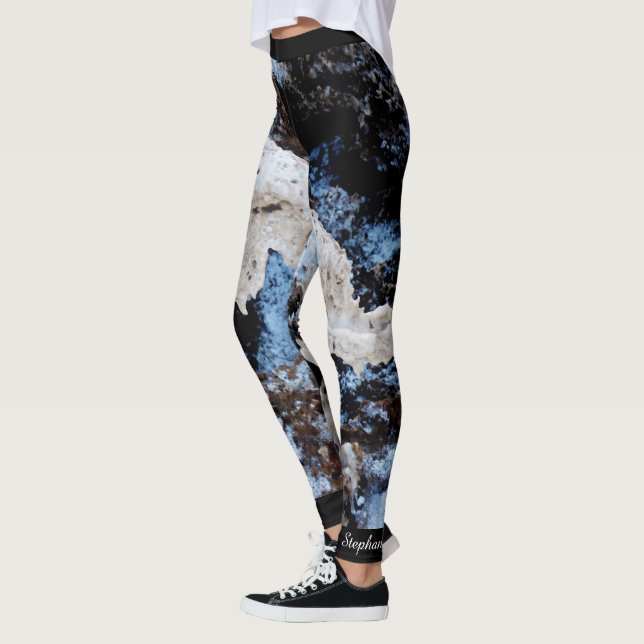 Devils Golfplatz Abstrakt, Personalisiert Name Leggings (Links)