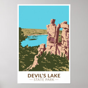 Devil's Lake Staat Park Wisconsin Devils Doorway Poster