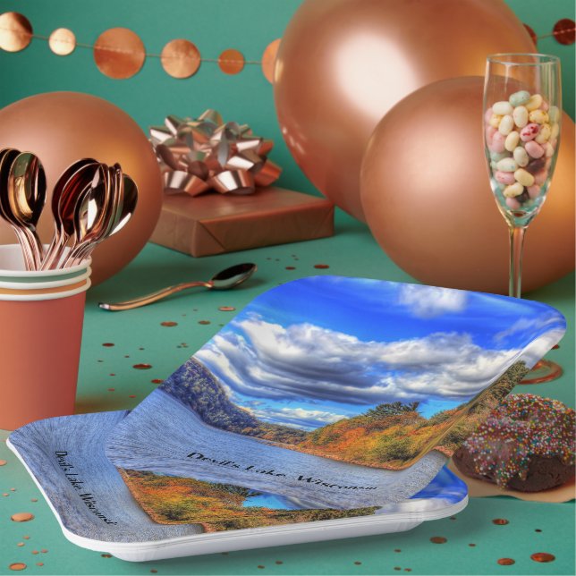 Devil's Lake, Wisconsin Pappteller (Multi)