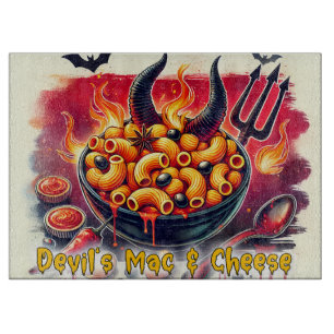 Devil's Mac & Cheese Schneidebrett