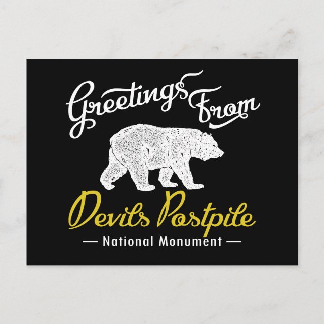 Devils Postpiel National Monument Bear Postkarte (Vorderseite)