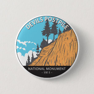 Devils Postpile National Monument Vintage Button