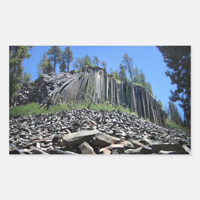 Devils Postpile - Sierra Rechteckiger Aufkleber (Vorderseite)